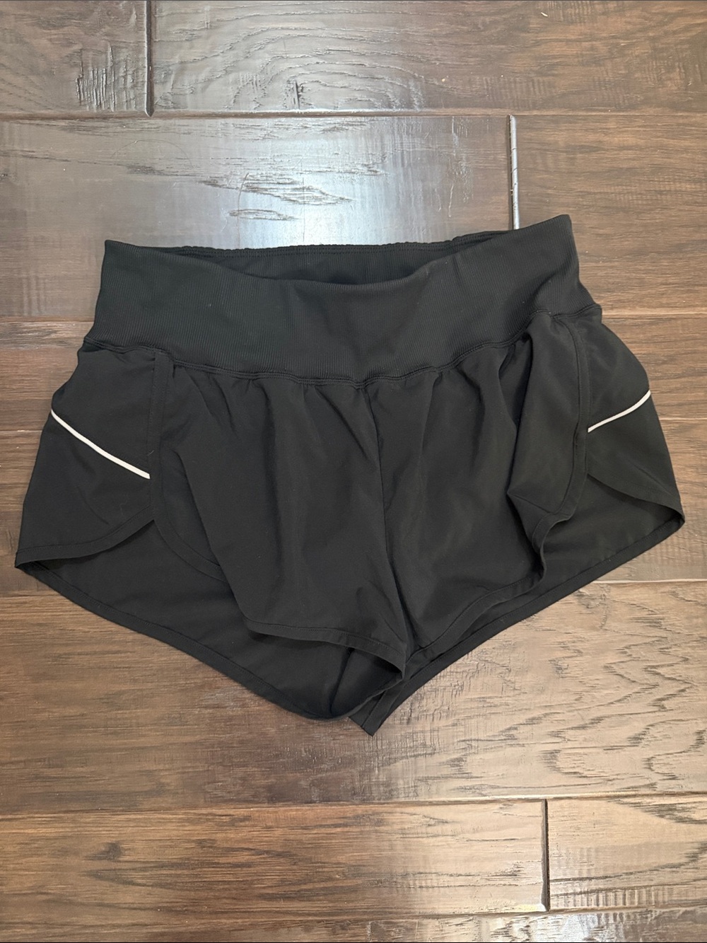 Zella Black Athletic Running Shorts with Reflective Trim